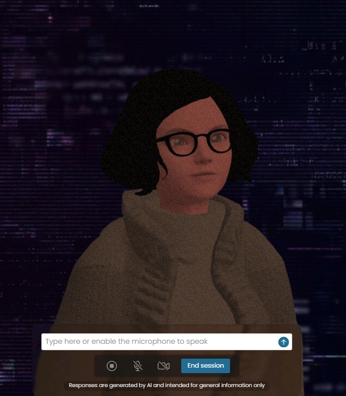 Glitch-style avatar preview